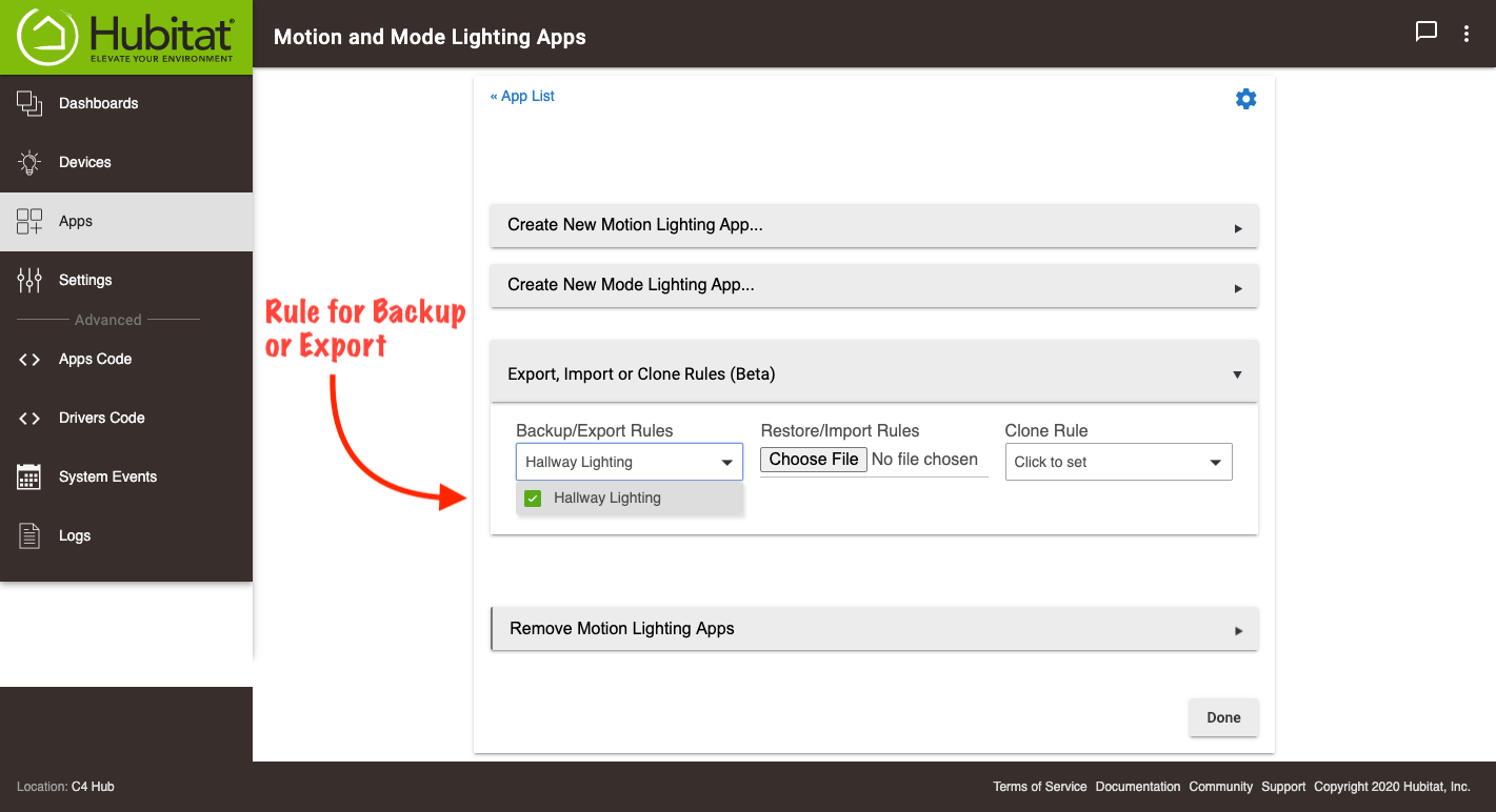 Export selected - Motion and Mode Lighting Apps.png