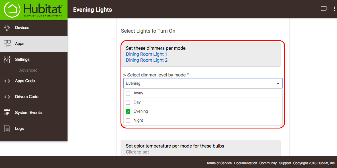 Mode Lighting - Lights to turn ON - defined.png