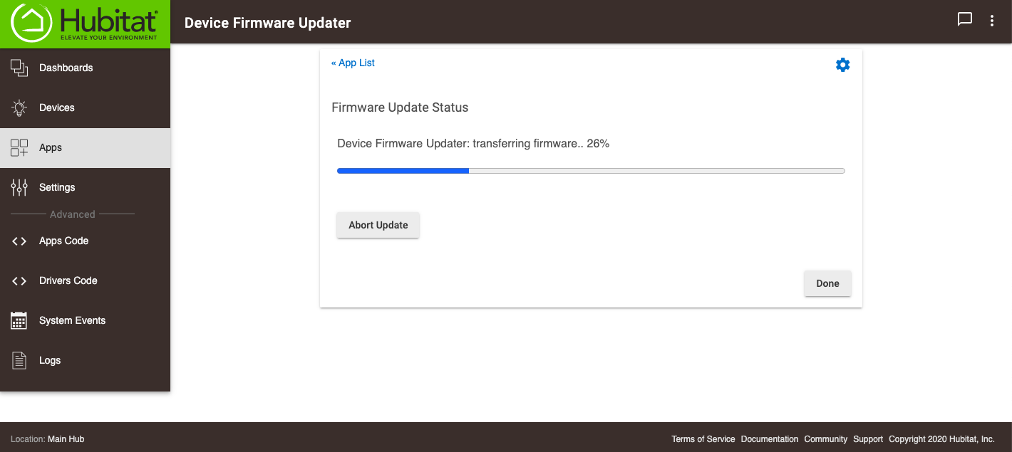 Firmware update 26 percent complete.png
