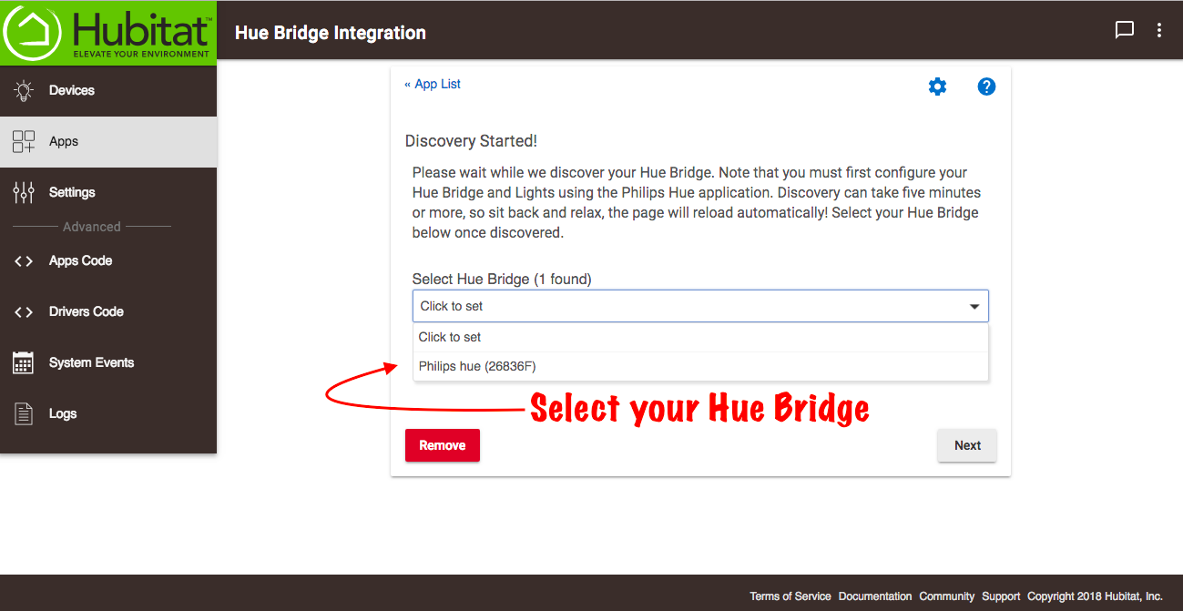 Select your Hue Bridge drop-down menu 2.0.png